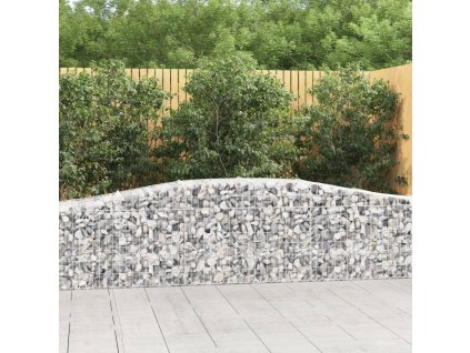 Klenuté gabionové koše 25 ks 400x50x60/80 cm pozinkované železo 3145941