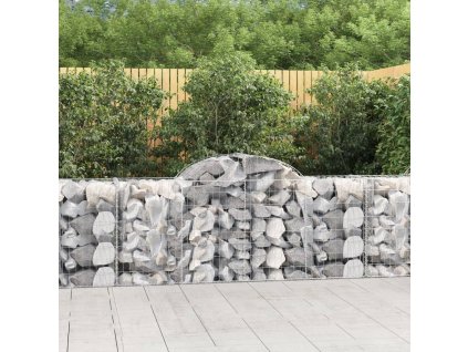 Klenuté gabionové koše 18ks 200x50x80/100 cm pozinkované železo 3146313