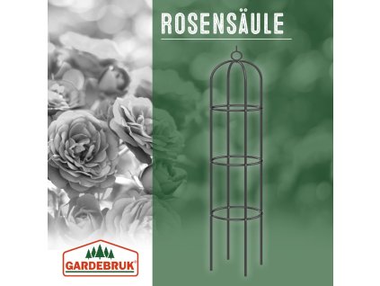 10646 ruzovy sloup cerny 200 40 cm kovova konstrukce pro popinave rostliny