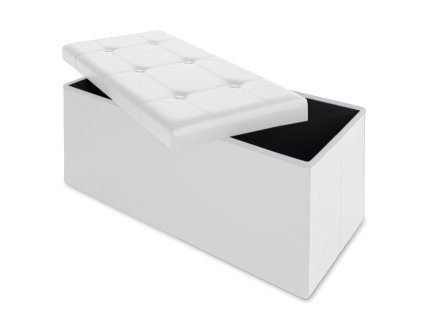 Skládací lavice s úložným prostorem 80×40 cm – bílá