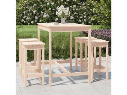 5dílný zahradní barový set masivní borové dřevo 3154745