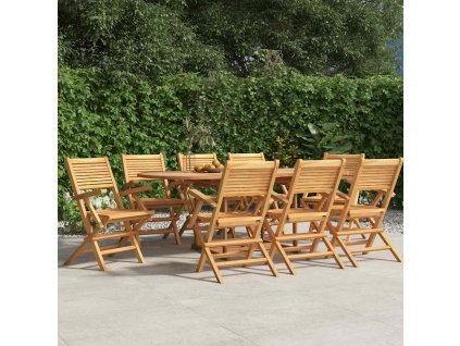 Skládací zahradní židle 8 ks 55x62x90 cm masivní teakové dřevo 3155069