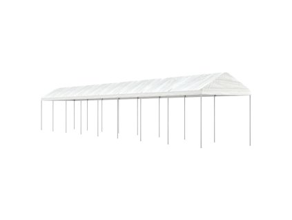 Altán se střechou bílý 17,84 x 2,28 x 2,69 m polyethylen 3155508