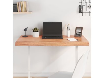 Stolní deska světle hnědá 100x40x(2-6)cm ošetřený masivní dub 3156364