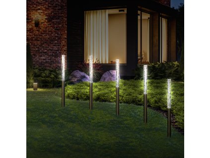 11315 led solarni zapichovaci svetla sada 5 ks bila 48 cm