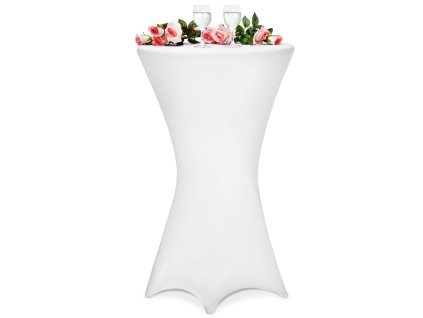 Přehoz na barový stůl – bílý, Ø 70 cm