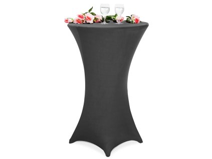 Potah na barový stůl – antracitový, Ø 80 cm