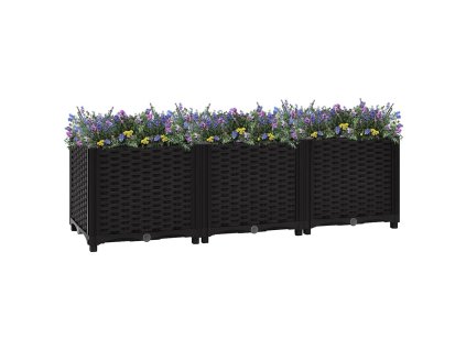 Vyvýšený záhon 120 x 40 x 38 cm polypropylen 316532
