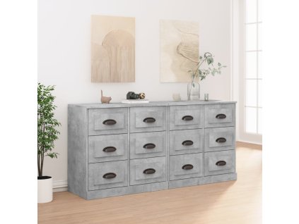 Příborníky 2 ks betonově šedé kompozitní dřevo 3185283