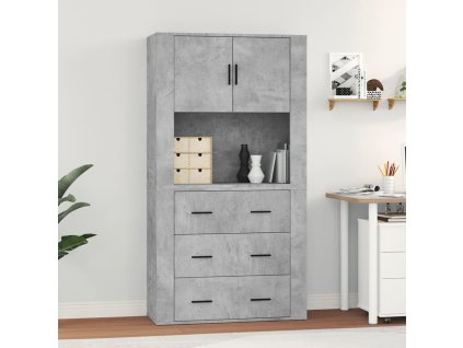 Skříň highboard betonově šedá kompozitní dřevo 3185387