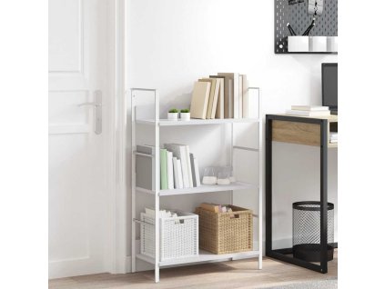Knihovna se 3 policemi bílá 60x27,6x90,5 cm kompozitní dřevo 288220