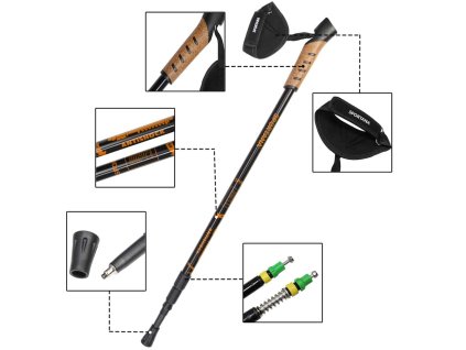 11990 2 nordic walking hole teleskopicke s tlumenim oranzove