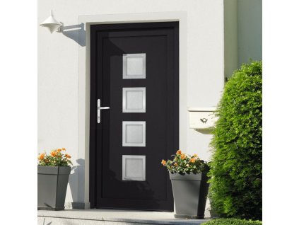 Vchodové dveře antracitové 88 x 200 cm PVC 3187849