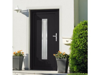 Vchodové dveře antracitové 108 x 200 cm PVC 3187907