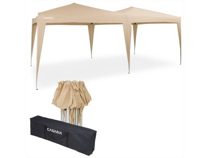 12071 2 skladaci altan 3 6 m bezovy s uv ochranou 50