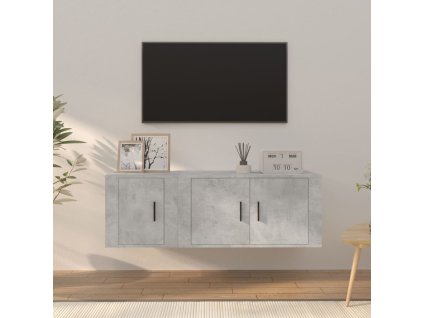 2dílný set TV skříněk betonově šedý kompozitní dřevo 3188410