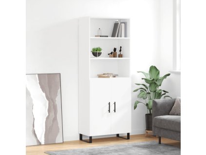 Skříň highboard bílá 69,5 x 34 x 180 cm kompozitní dřevo 3189277