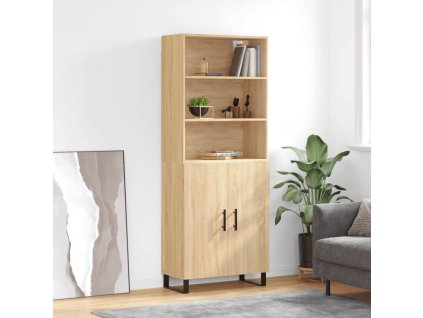 Skříň highboard dub sonoma 69,5 x 34 x 180 cm kompozitní dřevo 3189280