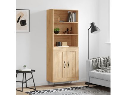 Skříň highboard dub sonoma 69,5 x 34 x 180 cm kompozitní dřevo 3189952
