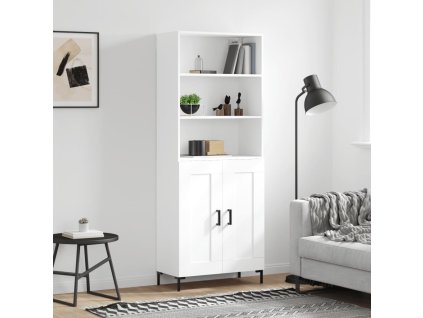 Skříň highboard bílá 69,5 x 34 x 180 cm kompozitní dřevo 3189957