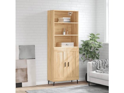 Skříň highboard dub sonoma 69,5 x 34 x 180 cm kompozitní dřevo 3189976