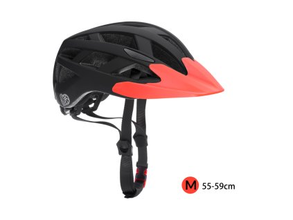 12254 detska helma cerno oranzova m s led svetlem