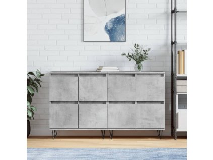 Příborníky 2 ks betonově šedé kompozitní dřevo 3190177