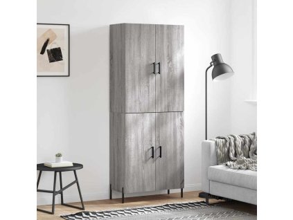 Skříň highboard šedá sonoma 69,5 x 34 x 180 cm kompozitní dřevo 3195689