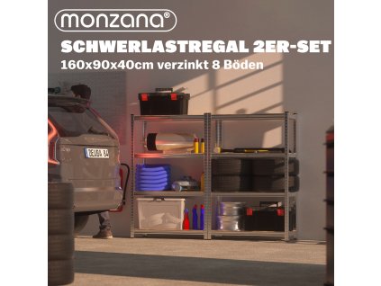 12662 2 regalova sada 2 ks 160 90 40 cm 700 kg pozink