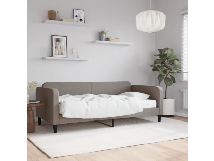 Válenda s matrací taupe 90 x 200 cm textil 3196801