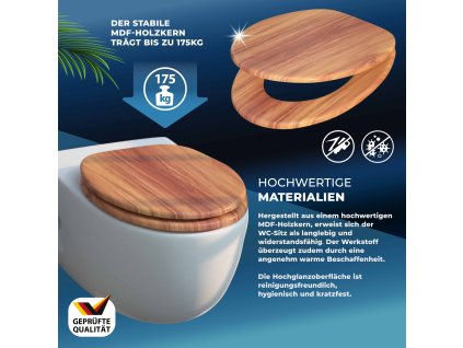 12848 4 drevene wc sedatko s tichym zaviranim mdf dekor dreva