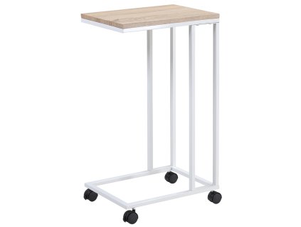 12917 5 bily odkladaci stolek s kolecky 50 35 70 cm