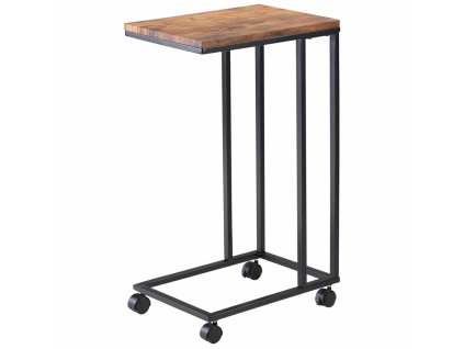12920 odkladaci stolek cerny 50 35 70 cm s kolecky