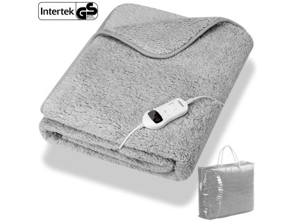 12929 4 vyhrivana deka fleece seda 180 130 cm s casovacem
