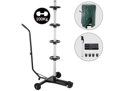 13025 mobilni stojan na kola do 225 mm s krytem cerny