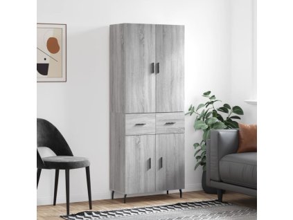 Skříň highboard šedá sonoma 69,5 x 34 x 180 cm kompozitní dřevo 3198167