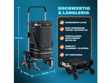 13196 nakupni vozik schodolez cerny