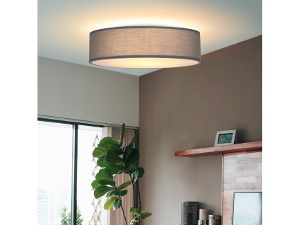 13217 4 stropni svitidlo 38 cm sede textilni 2 zarovky
