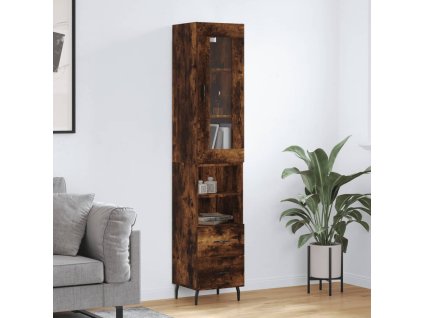 Skříň highboard kouřový dub 34,5 x 34 x 180 cm kompozitní dřevo 3199318