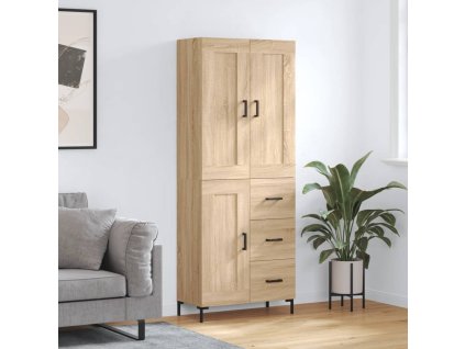 Skříň highboard dub sonoma 69,5 x 34 x 180 cm kompozitní dřevo 3200004