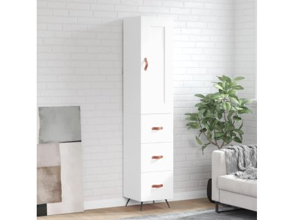 Skříň highboard bílá 34,5 x 34 x 180 cm kompozitní dřevo 3200169