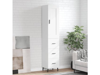 Skříň highboard bílá 34,5 x 34 x 180 cm kompozitní dřevo 3200209