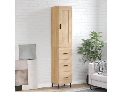 Skříň highboard dub sonoma 34,5 x 34 x 180 cm kompozitní dřevo 3200212