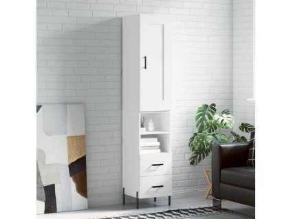 Skříň highboard bílá 34,5 x 34 x 180 cm kompozitní dřevo 3200265