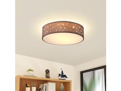 13514 1 stropni svitidlo 38 cm latka taupe hvezdna obloha