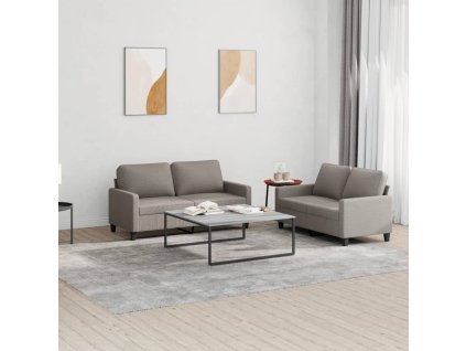 2dílná sedací souprava s poduškami taupe textil 3201451
