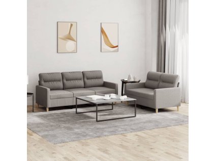 2dílná sedací souprava s poduškami taupe textil 3201607