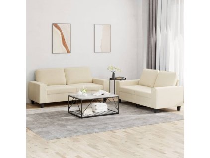 2dílná sedací souprava krémová textil 3201884