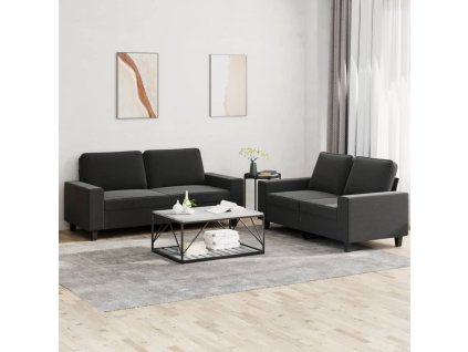 2dílná sedací souprava černá textil 3201886