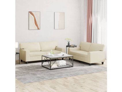 2dílná sedací souprava krémová umělá kůže 3201915